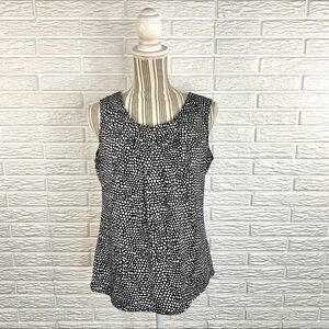 Notations Black & White Sleeveless Top
